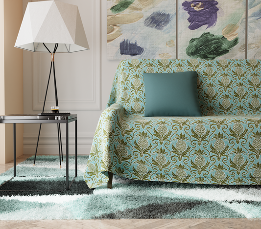 Green Pineapple Sofa Cover