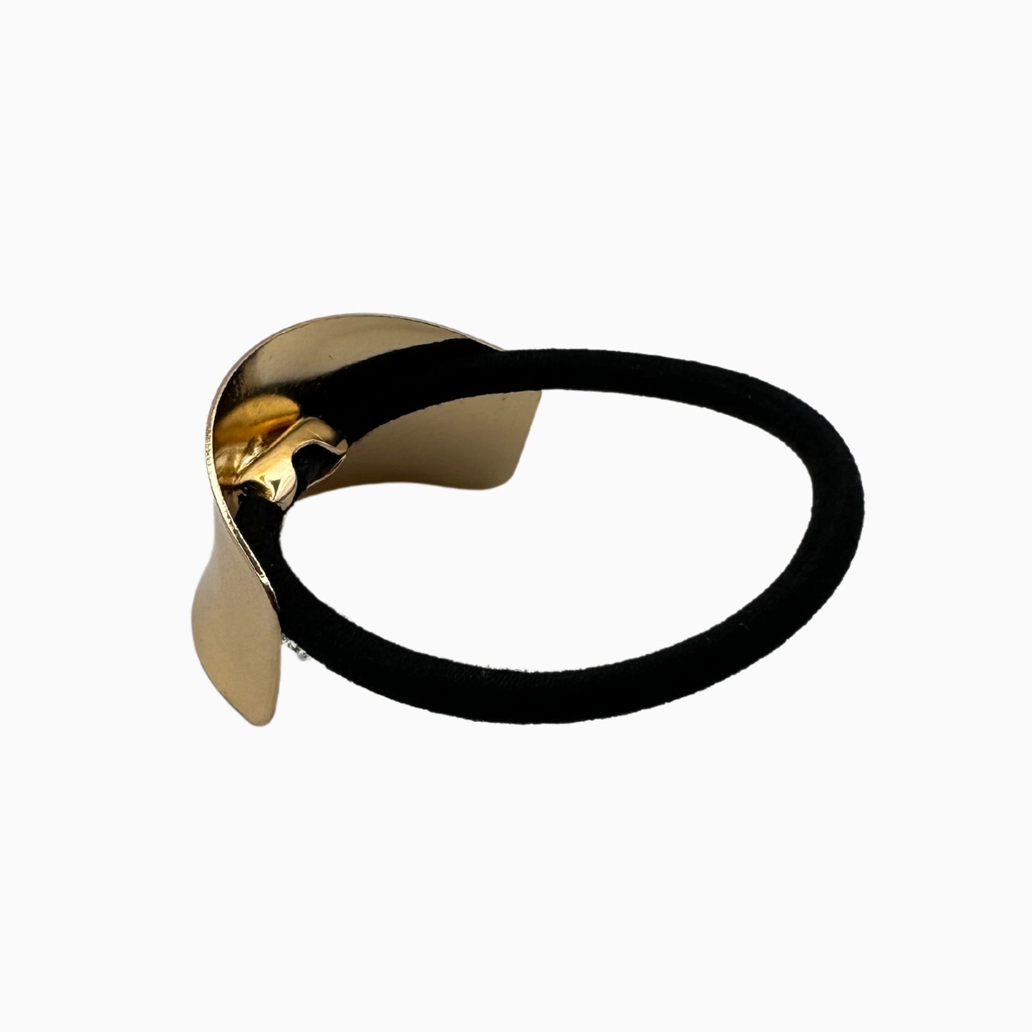 Bianca - Brushed Gold Hair Tie: Minimalist Elegance