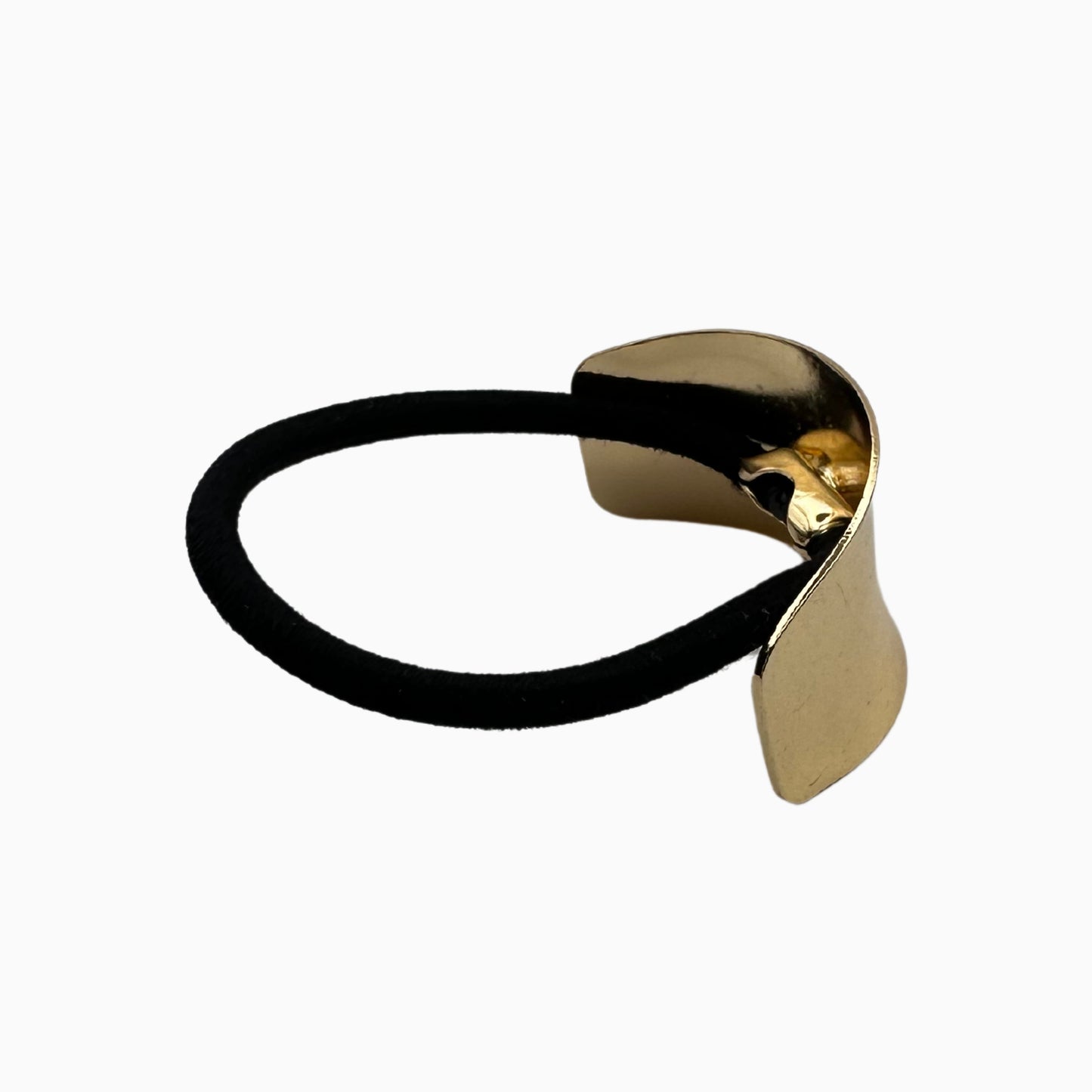 Bianca - Brushed Gold Hair Tie: Minimalist Elegance