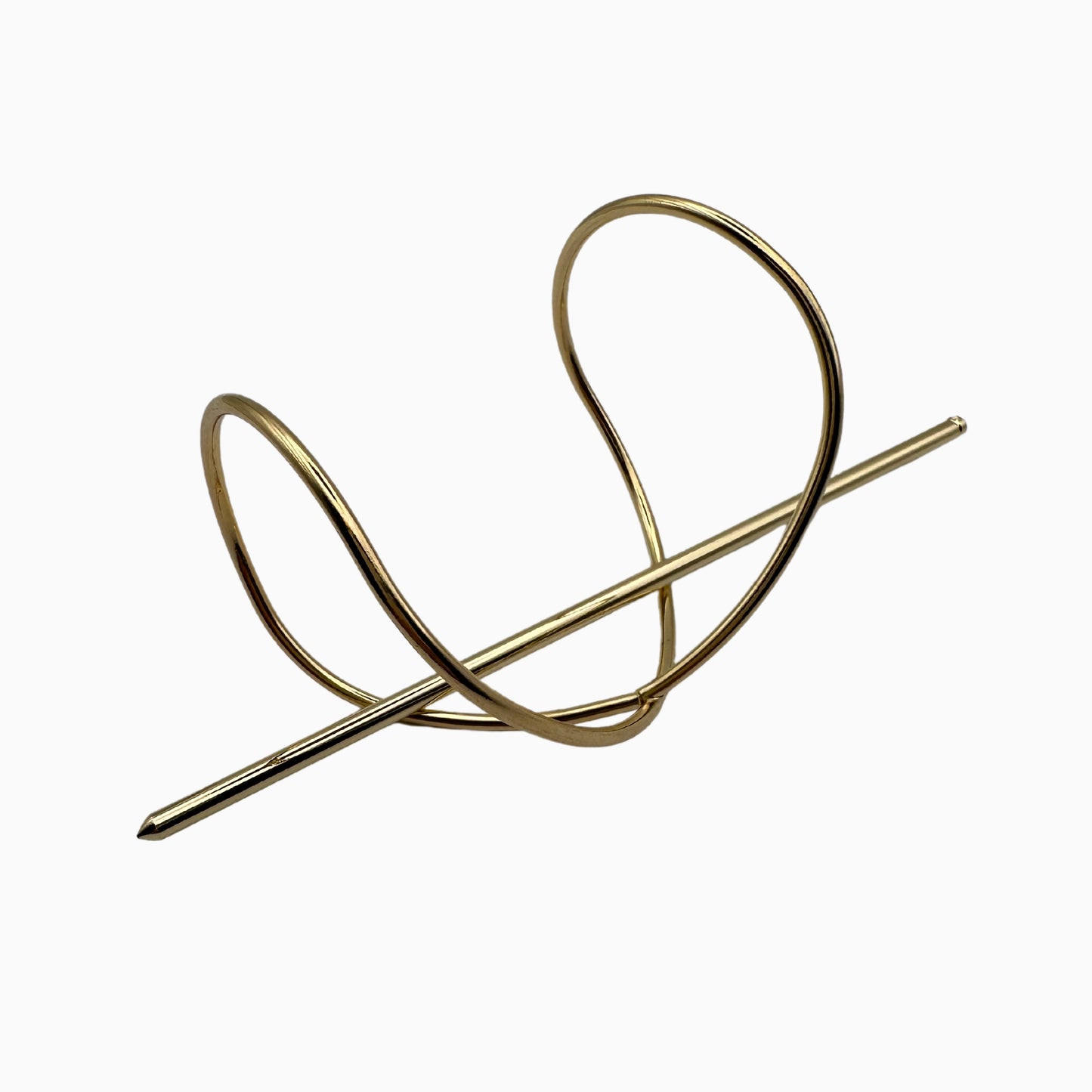 Gabriela - Elegant Gold-Tone Metal Hairpin