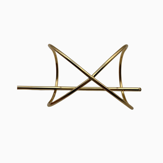 Gabriela - Elegant Gold-Tone Metal Hairpin