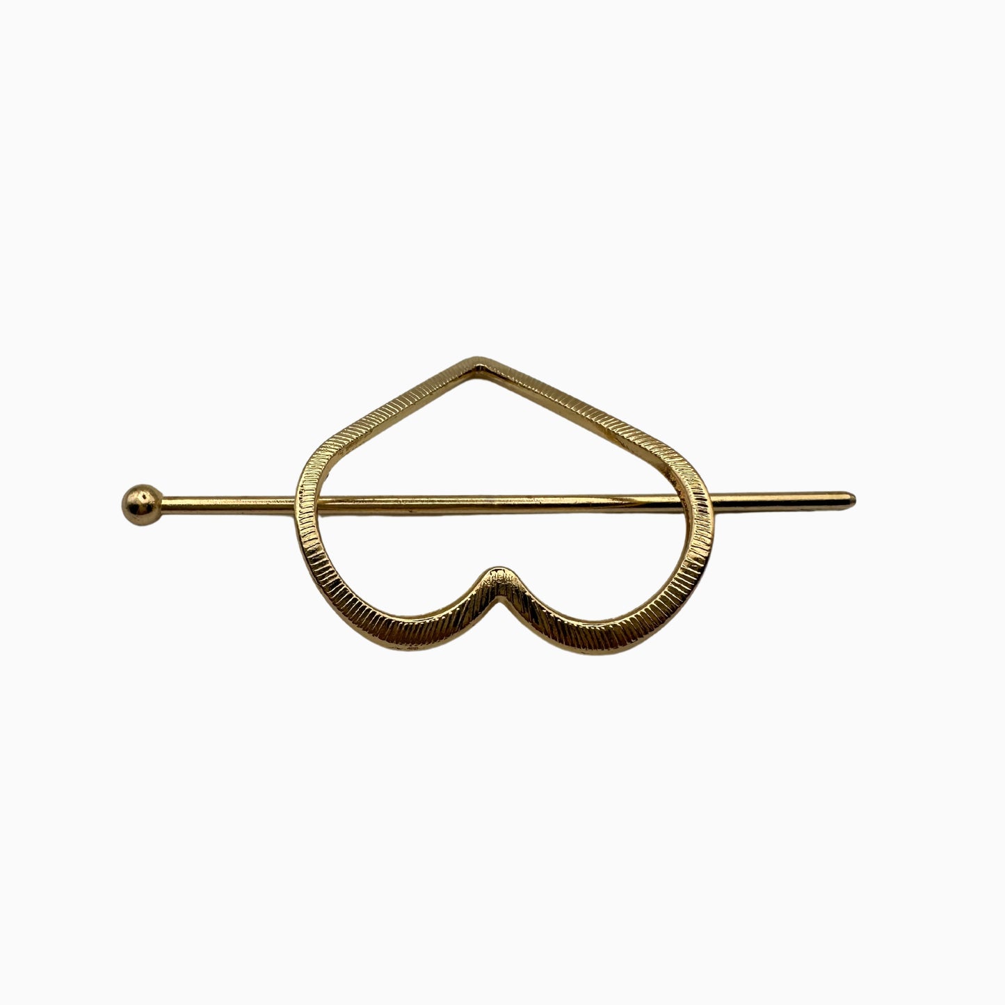 Natalia - Minimalist Heart-Shaped Metal Hairpin for Stylish Updos