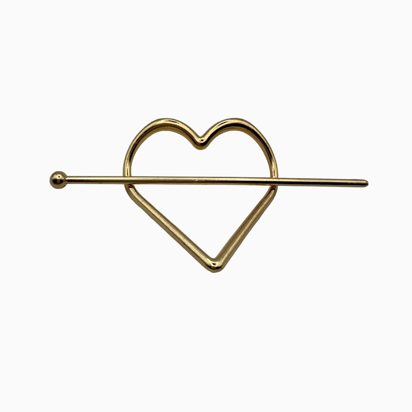 Natalia - Minimalist Heart-Shaped Metal Hairpin for Stylish Updos