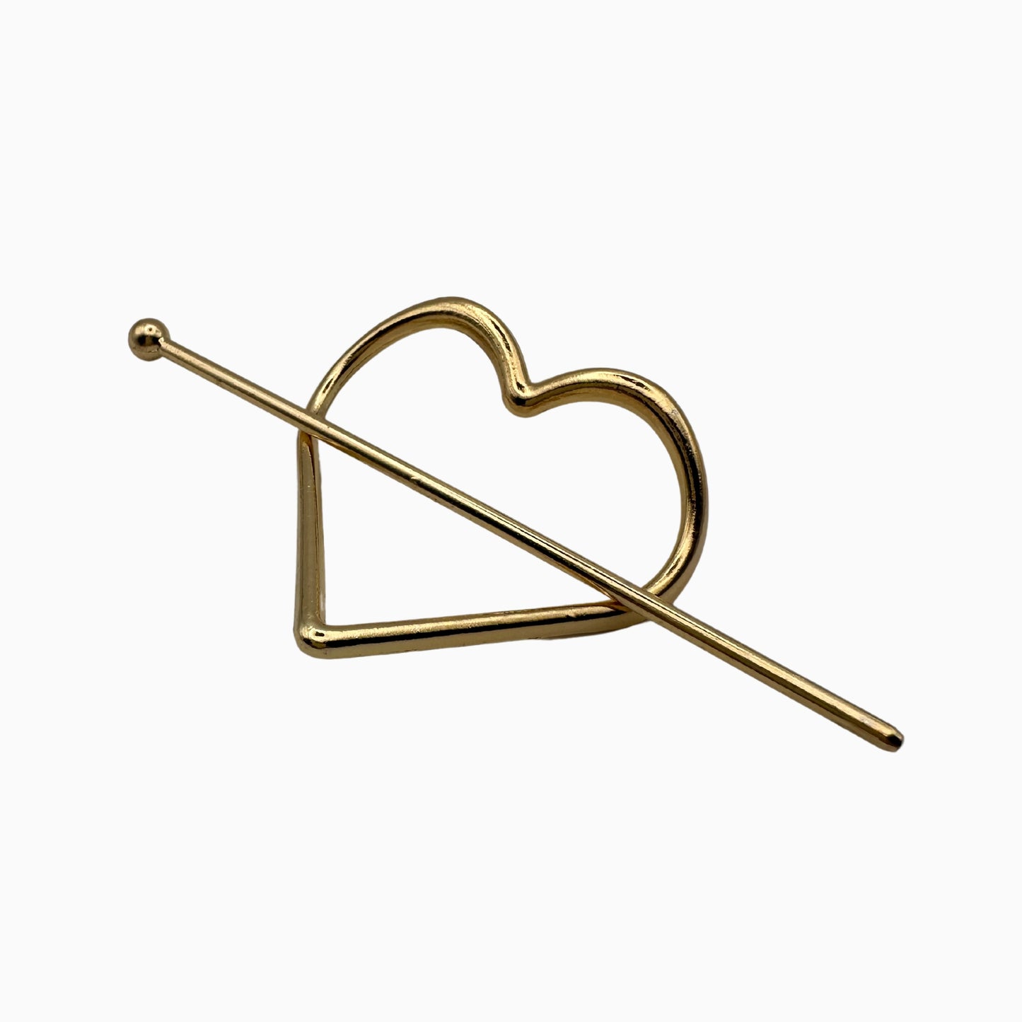 Natalia - Minimalist Heart-Shaped Metal Hairpin for Stylish Updos