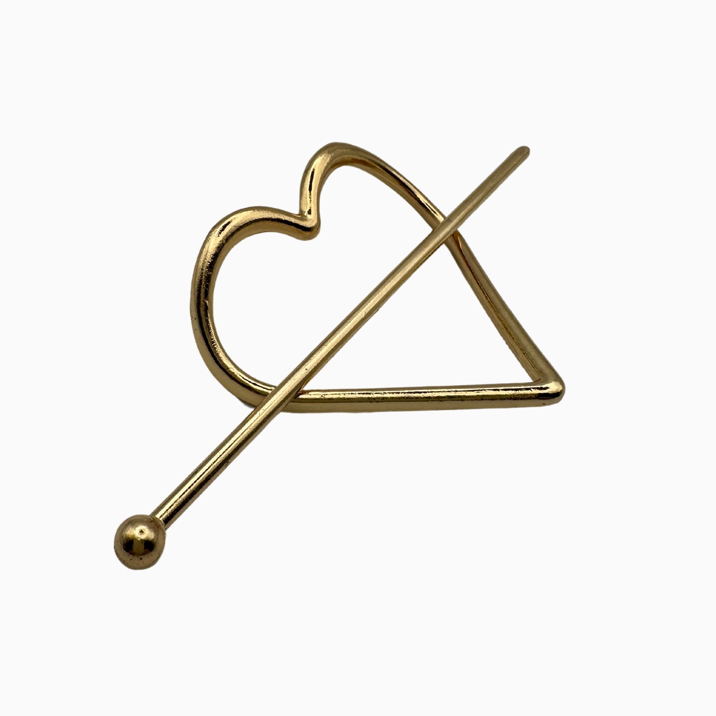 Natalia - Minimalist Heart-Shaped Metal Hairpin for Stylish Updos