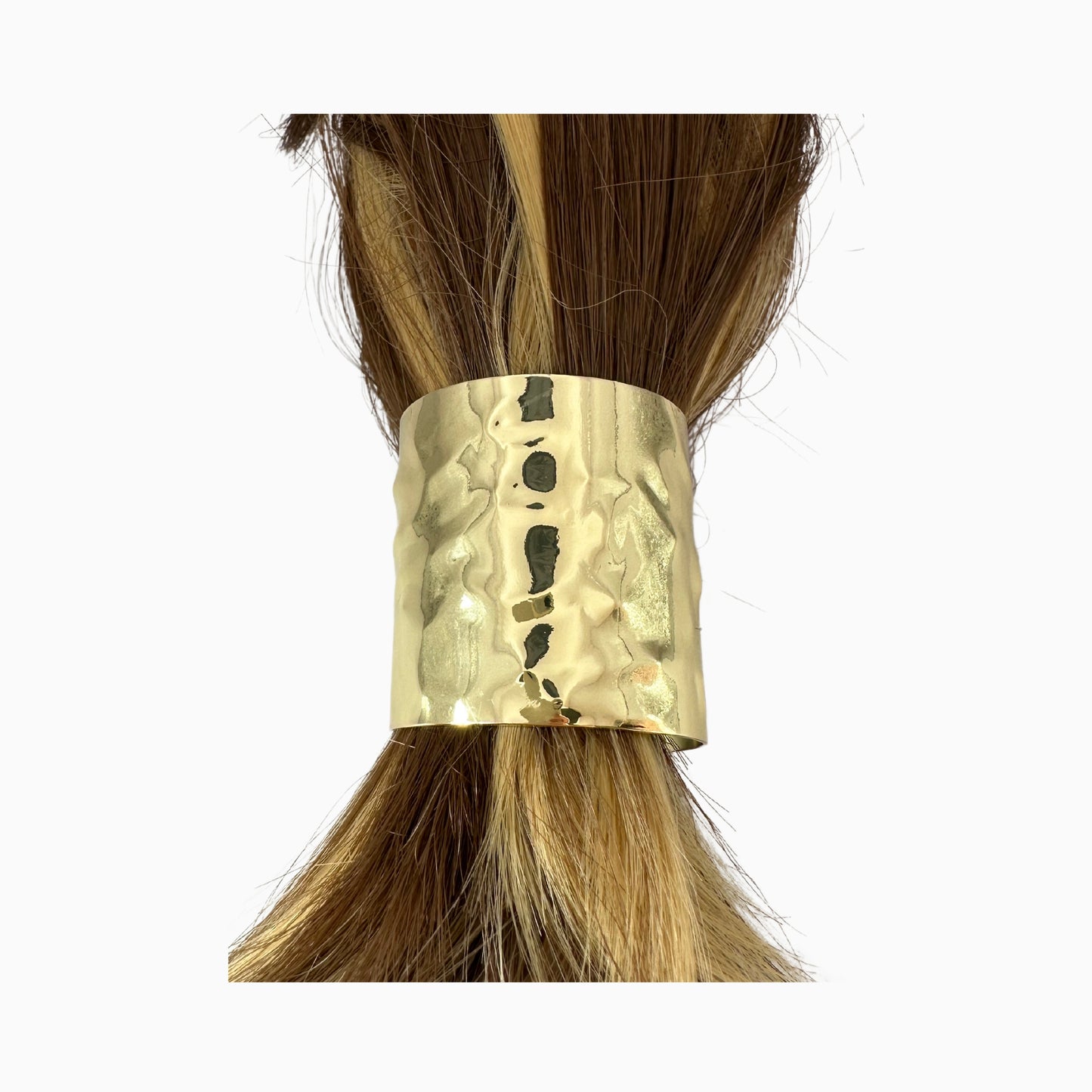 Salma Gold Hair Buckle – Handcrafted Textured Metal Hair Accessory