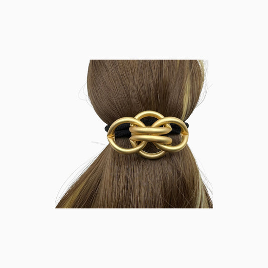 Salome - Gold-Tone Interlocking Circle Hair Tie