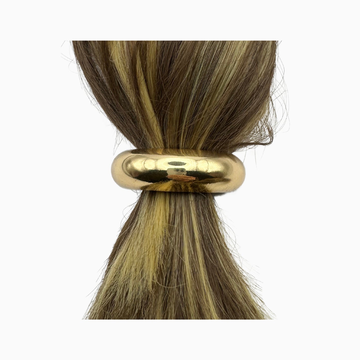 Adeline Gold Metallic Hair Tie: Minimalist Hair Accessory for Effortless Style