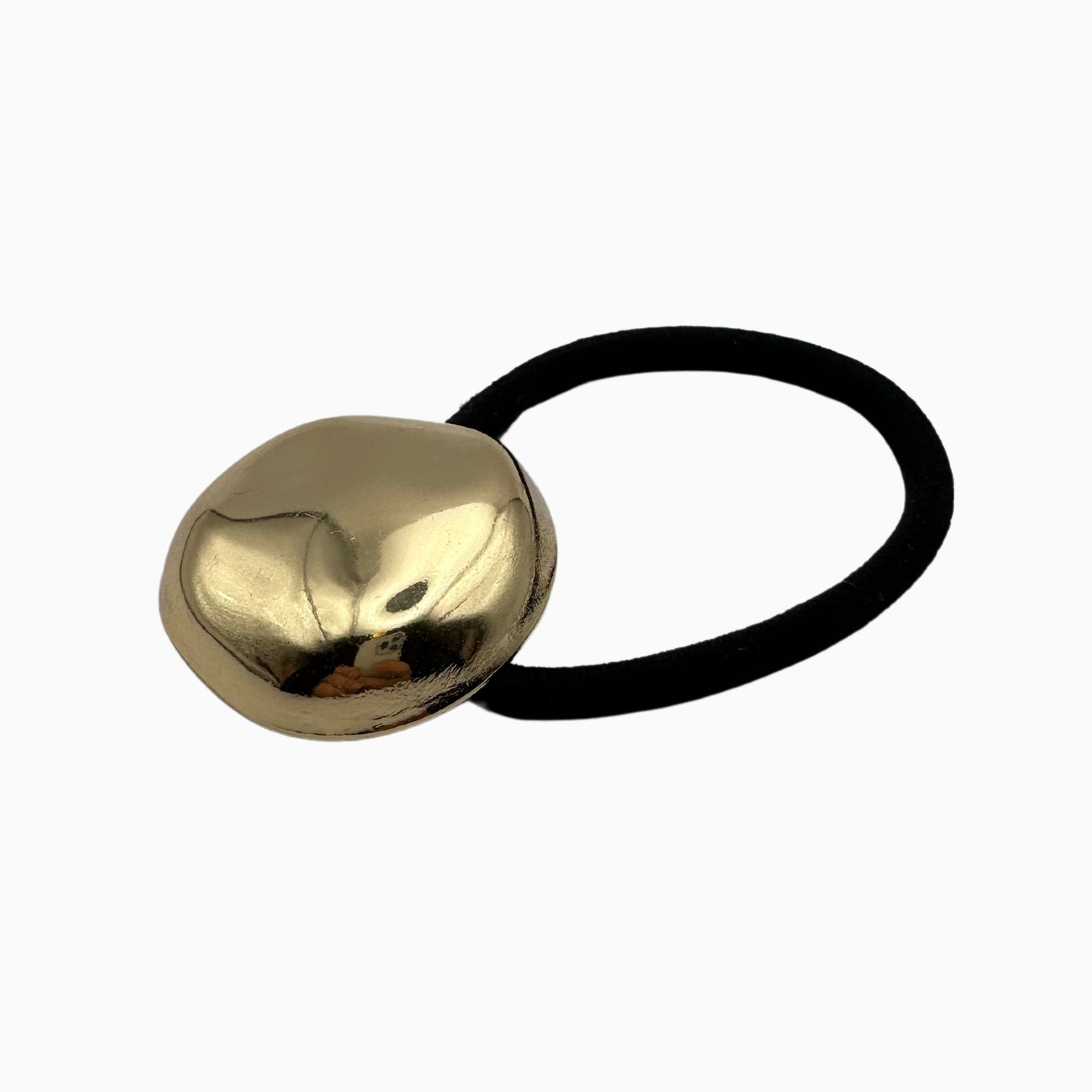 Margot - Round Gold Hair Tie: Sleek and Modern Hair Accessory