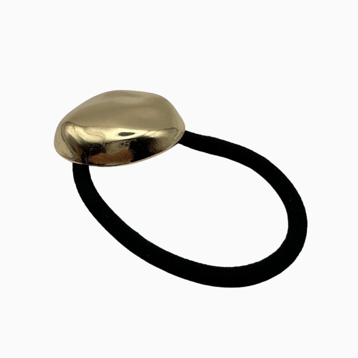 Margot - Round Gold Hair Tie: Sleek and Modern Hair Accessory