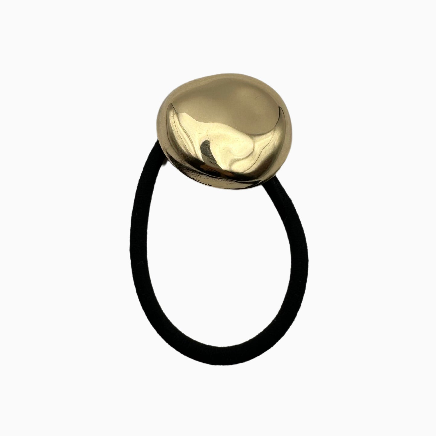 Margot - Round Gold Hair Tie: Sleek and Modern Hair Accessory