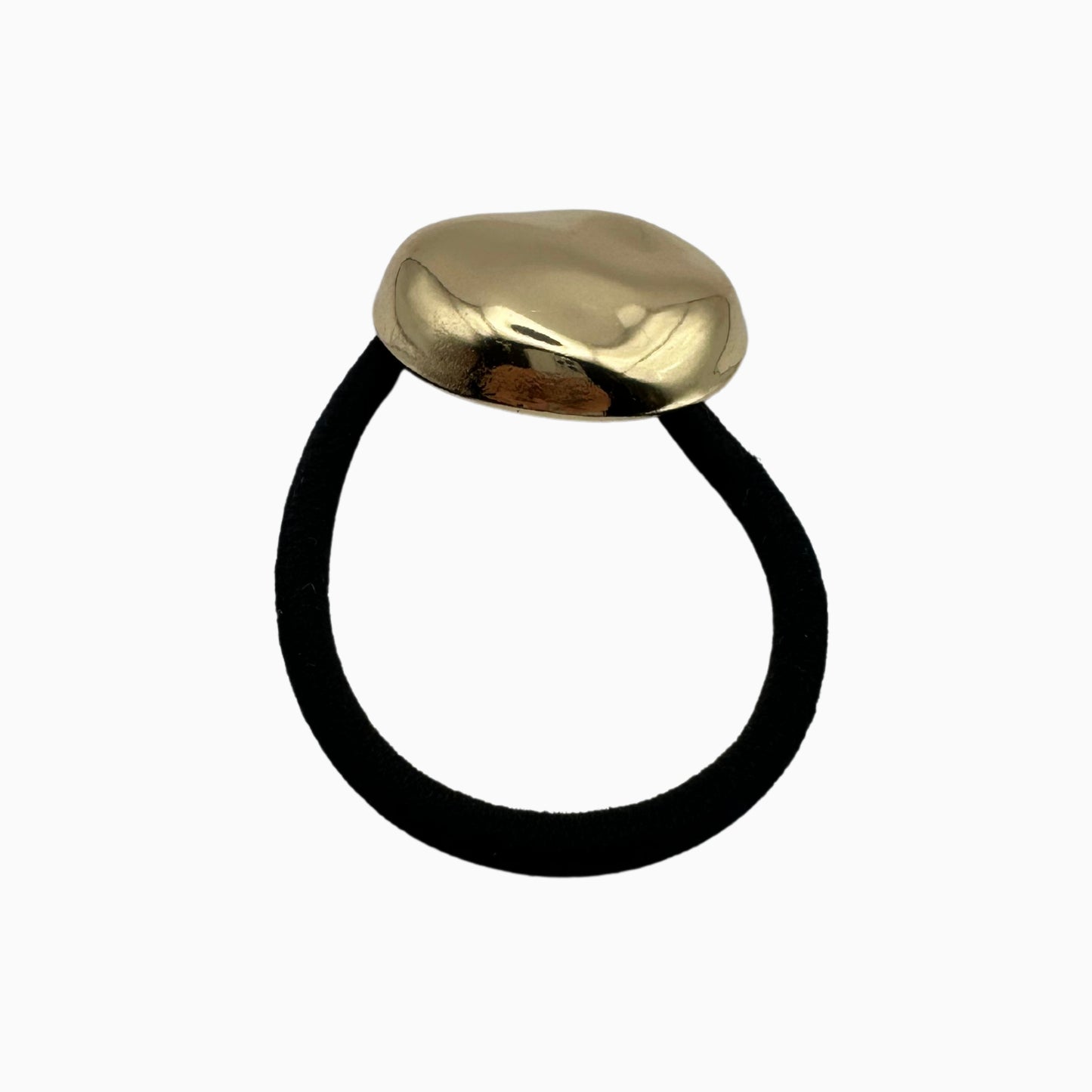 Margot - Round Gold Hair Tie: Sleek and Modern Hair Accessory