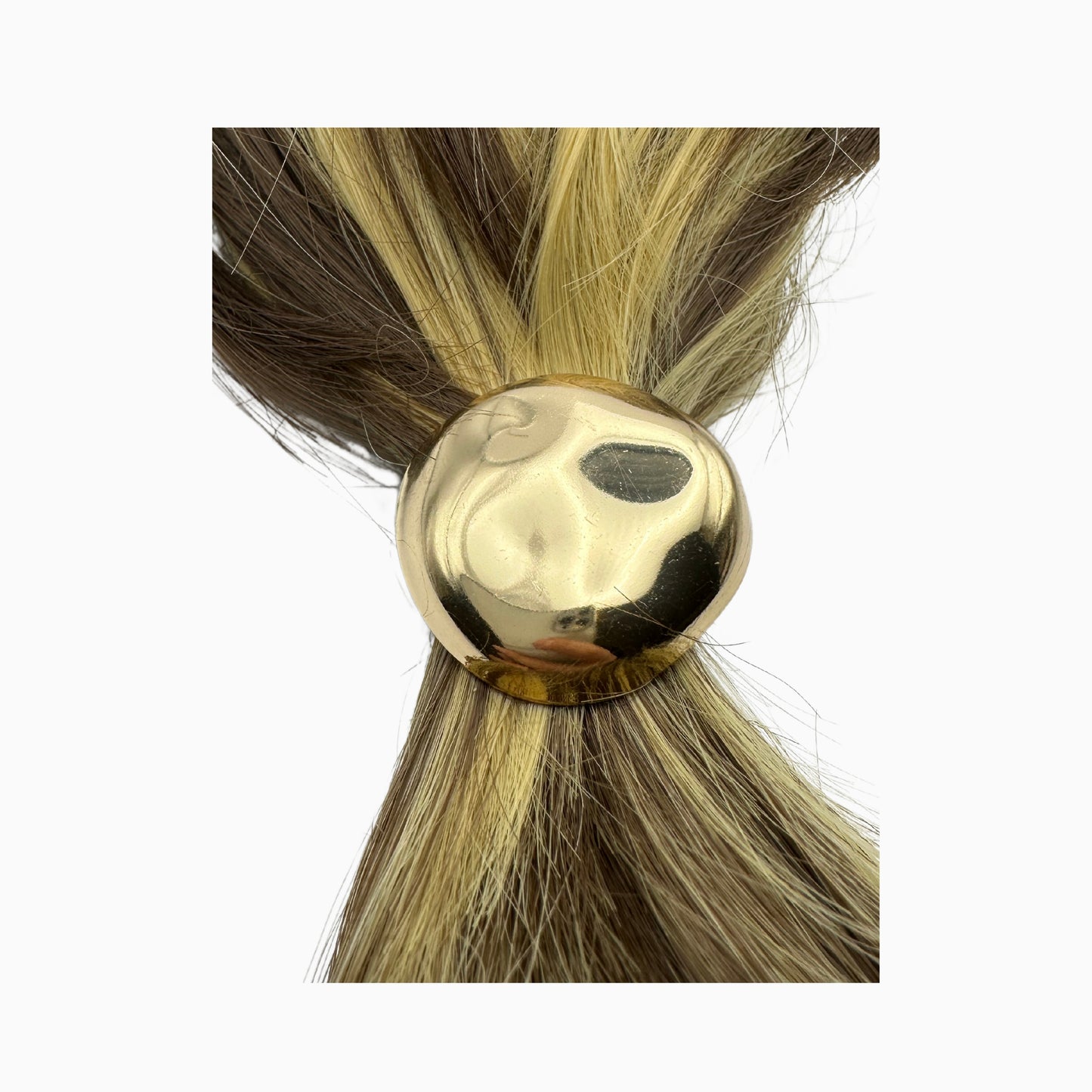 Margot - Round Gold Hair Tie: Sleek and Modern Hair Accessory