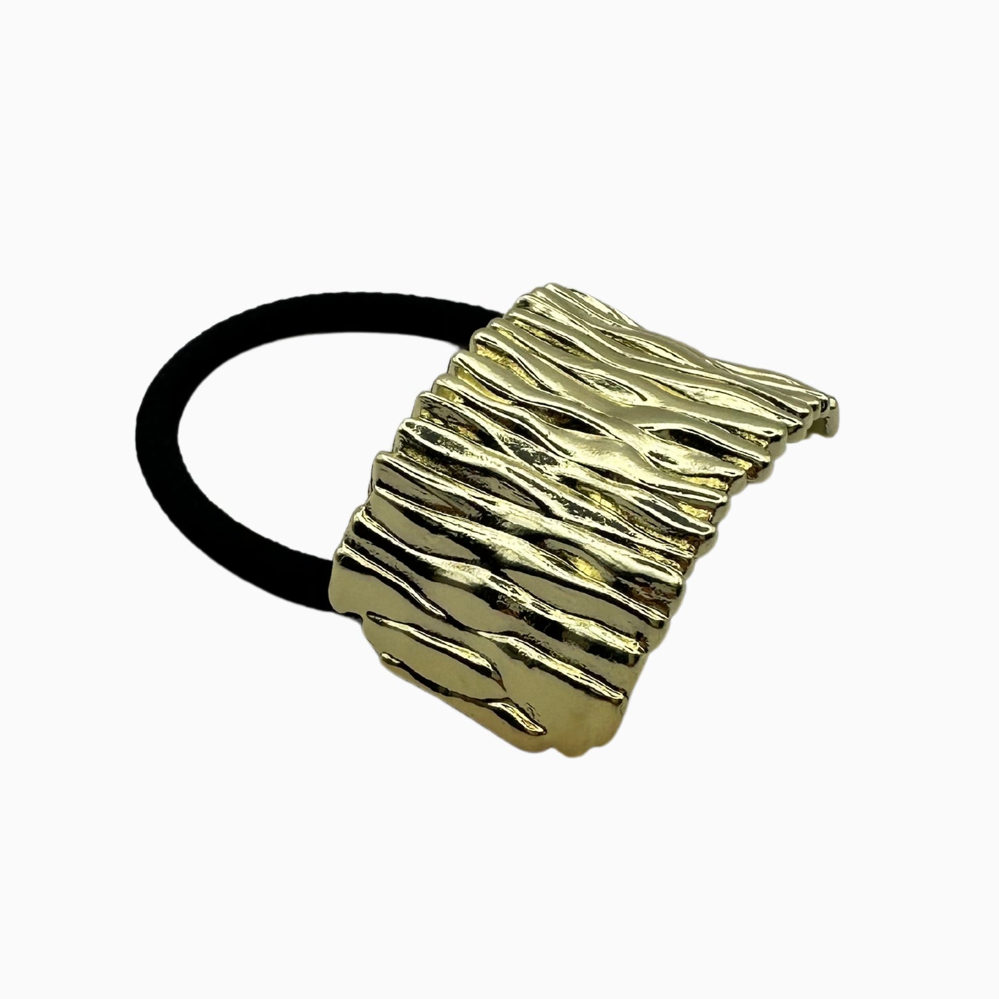 Eleanor - Textured Gold Hair Tie: Elegant and Unique Hair Accessory