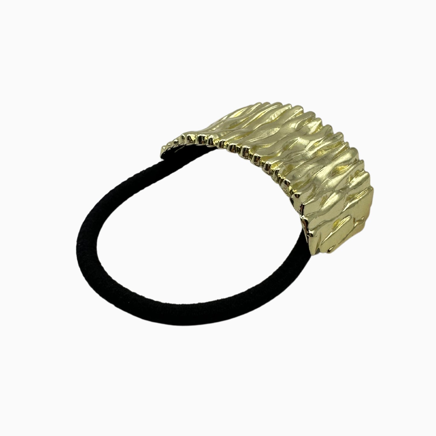 Eleanor - Textured Gold Hair Tie: Elegant and Unique Hair Accessory