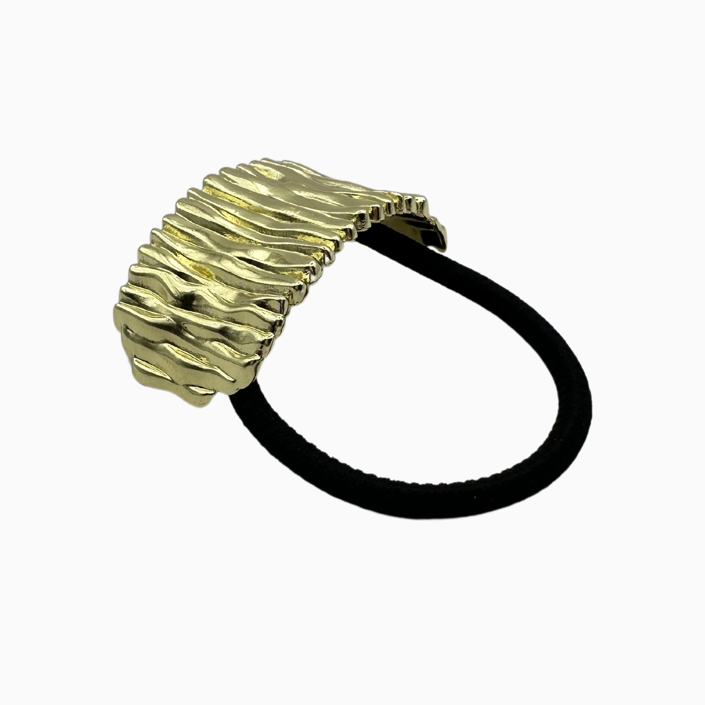 Eleanor - Textured Gold Hair Tie: Elegant and Unique Hair Accessory