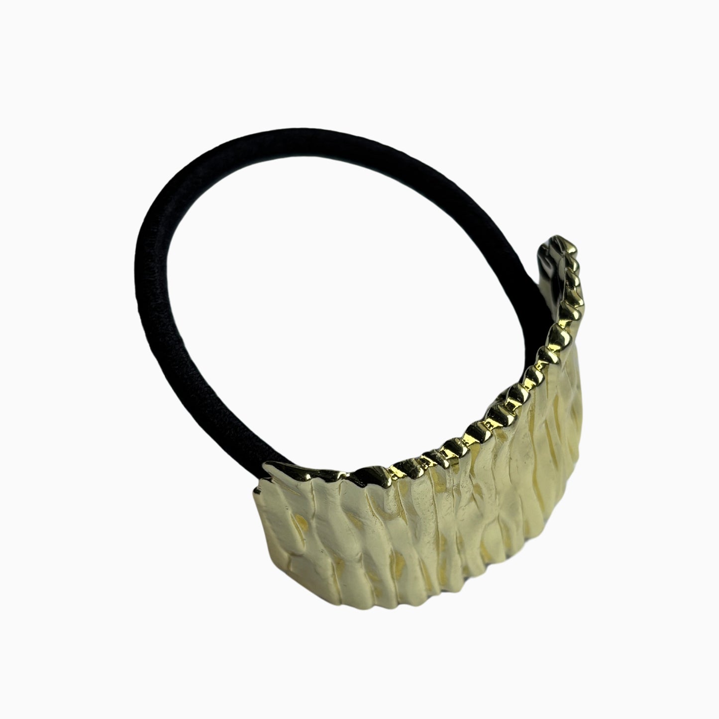 Eleanor - Textured Gold Hair Tie: Elegant and Unique Hair Accessory