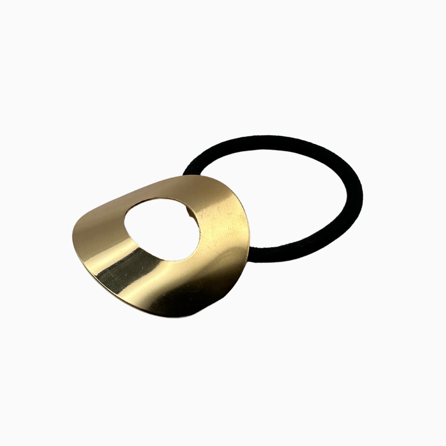 Juliette - Modern Gold Hair Tie: Sculptural Open-Circle Design