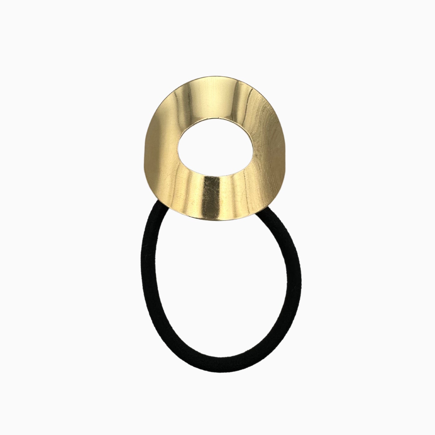 Juliette - Modern Gold Hair Tie: Sculptural Open-Circle Design