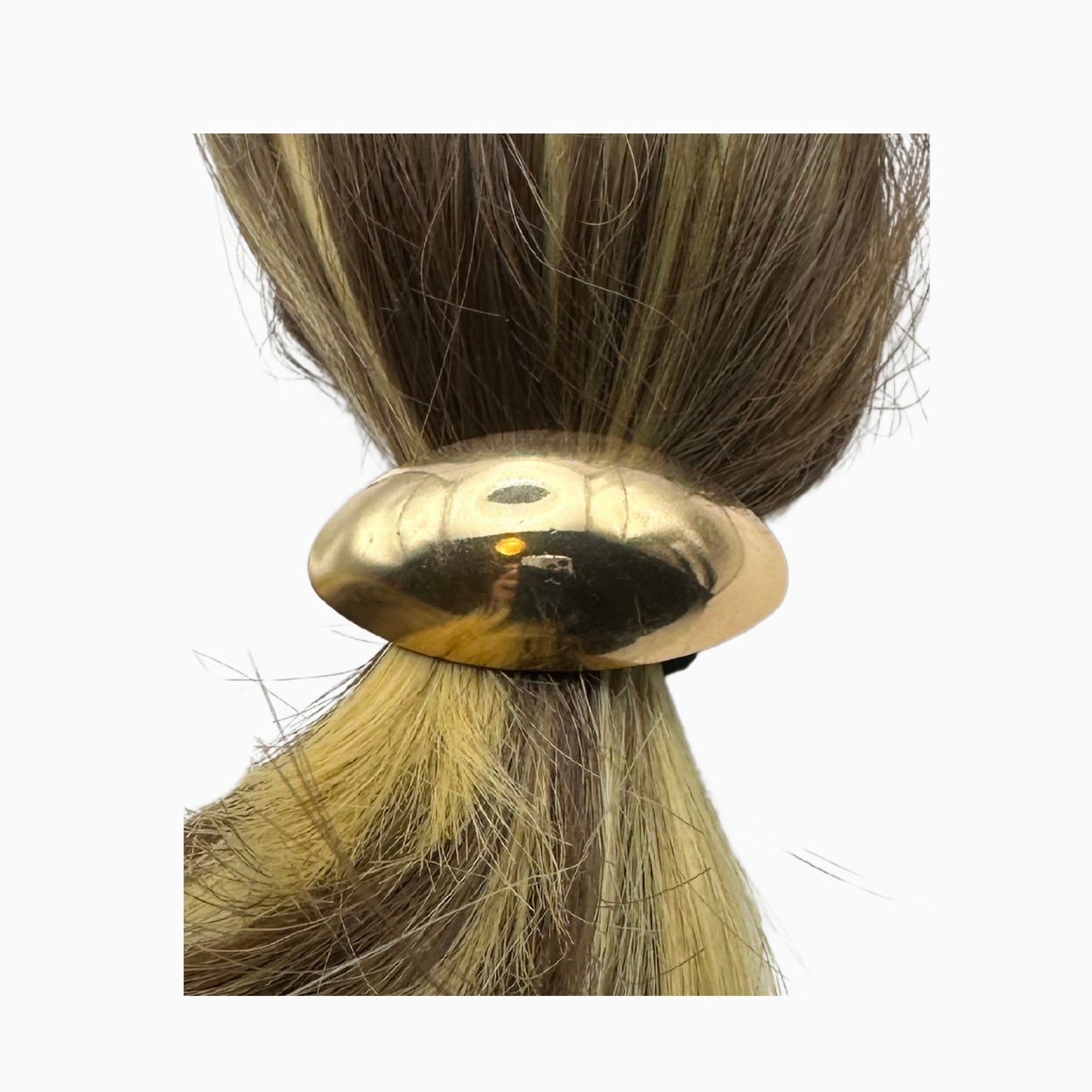 Amara - Sleek Gold Hair Tie with Modern Metallic Finish